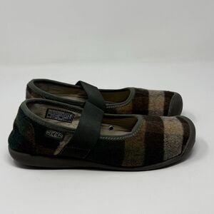 Keen Sienna Mary Jane Shoes Womens 7.5 Multicolor Plaid Wool Casual Comfort